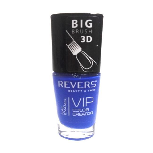 Lac de unghii Vip, 3D, Revers, albastru, mat, 12 ml, Nr 086