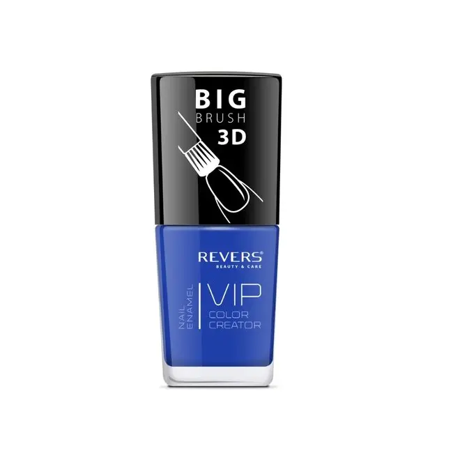 Lac de unghii Vip, 3D, Revers, albastru inchis, mat, 12 ml, Nr 082 - intens