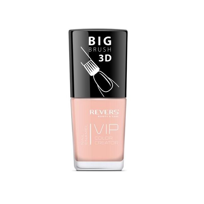 Lac de unghii Vip, 3D, Revers, crem, nude, mat, 12 ml, Nr 026