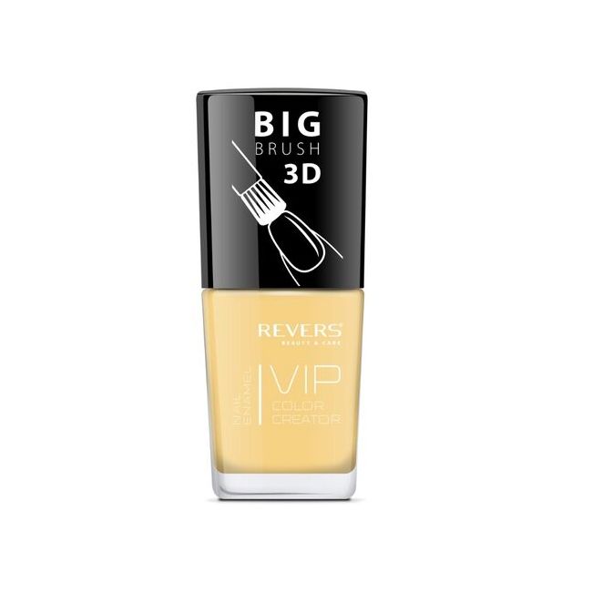 Lac de unghii Vip, 3D, Revers, galben, mat, 12 ml, Nr 059