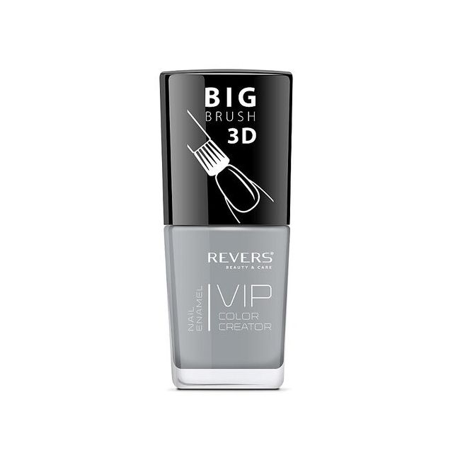 Lac de unghii Vip, 3D, Revers, gri, mat, 12 ml, Nr 101 - gri