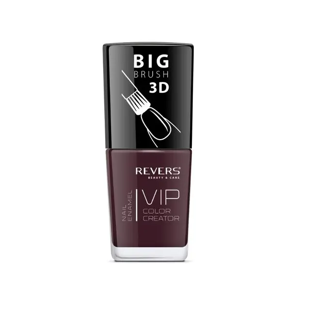 Lac de unghii Vip, 3D, Revers, maro inchis, 12 ml, Nr 006 - mat
