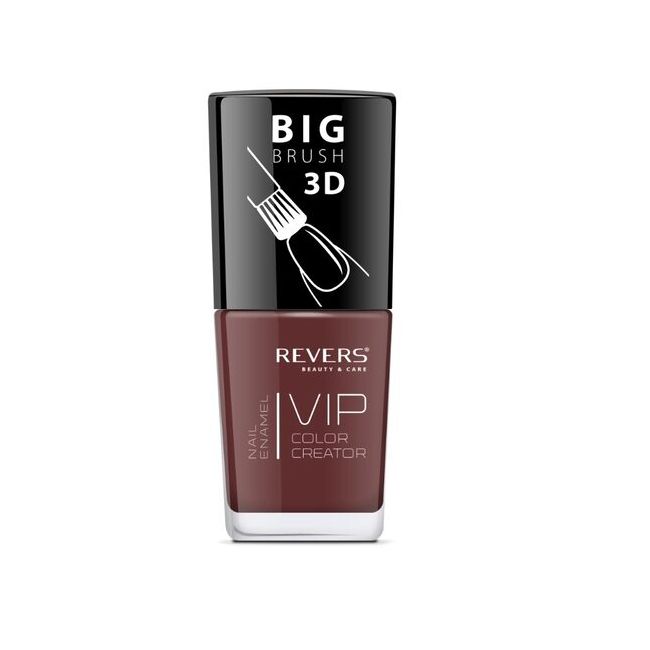 Lac de unghii Vip, 3D, Revers, maro inchis, 12 ml, Nr 024 - mat