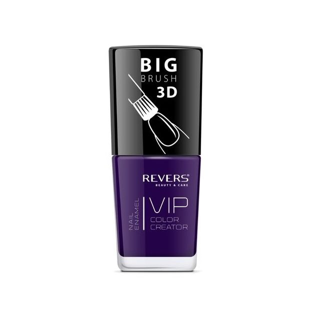 Lac de unghii Vip, 3D, Revers, mov, 12 ml, Nr 023 - inchis, mat