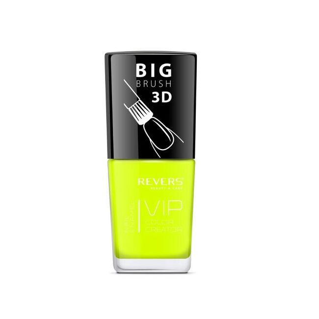 Lac de unghii Vip, 3D, Revers, neon, 12 ml, Nr 067 - galben, mat