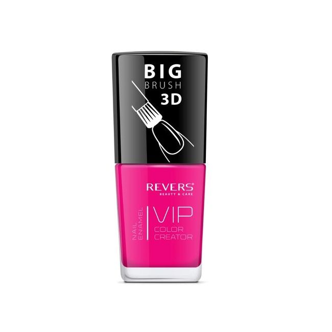 Lac de unghii Vip, 3D, Revers, nuante neon, roz, 12 ml, Nr 068 - mat
