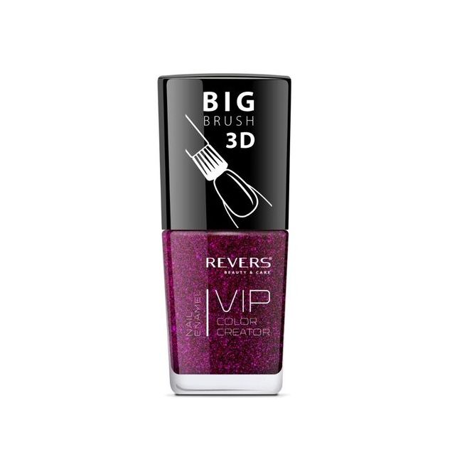 Lac de unghii Vip, 3D, Revers, nuante texturate, 12 ml, Nr 091, mov inchis