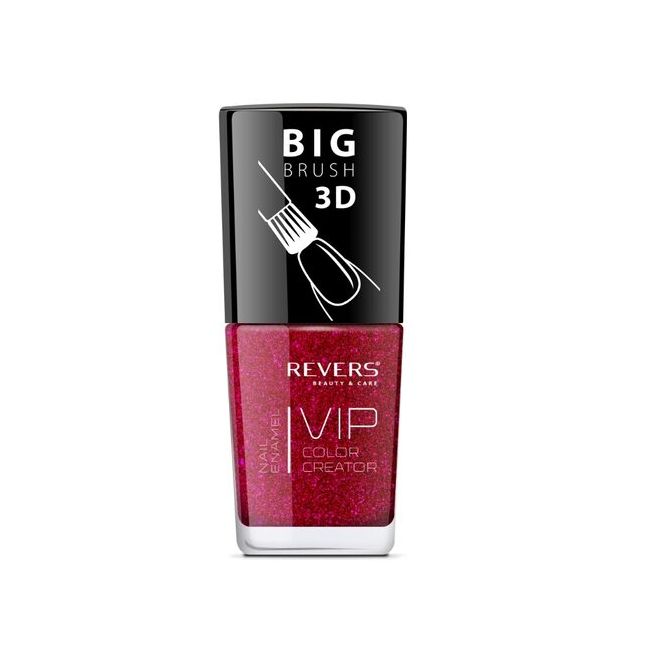 Lac de unghii Vip, 3D, Revers, nuante texturate, 12 ml, Nr 092, rosu