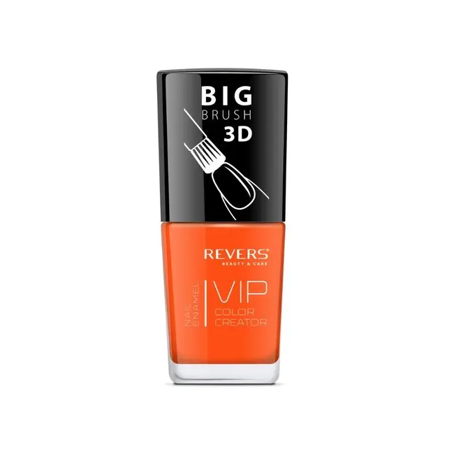 Lac de unghii Vip, 3D, Revers, portocaliu, mat, 12 ml, Nr 065
