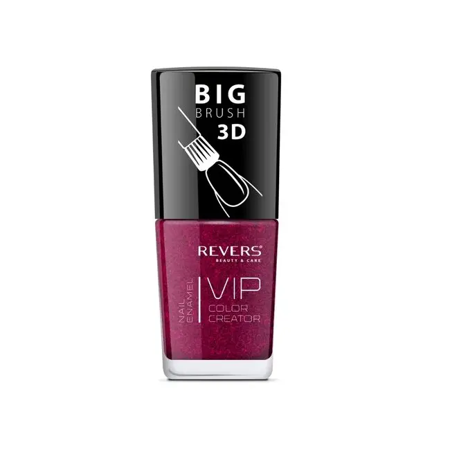 Lac de unghii Vip, 3D, Revers, rosu, 12 ml, Nr 046 - sidefat