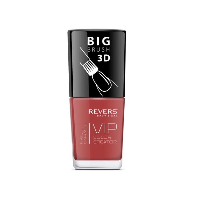 Lac de unghii Vip, 3D, Revers, rosu caramiziu, 12 ml, Nr 035 - mat
