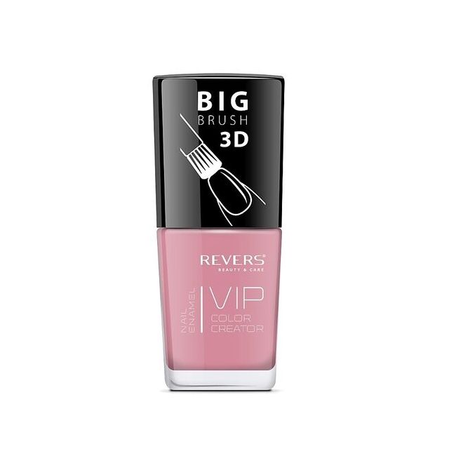 Lac de unghii Vip, 3D, Revers, roz intens, mat, 12 ml, Nr 100