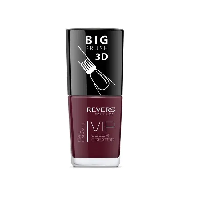 Lac de unghii Vip, 3D, Revers, visiniu, mat, 12 ml, Nr 012