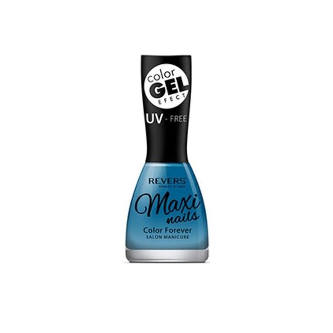 Lac de unghii cu efect de gel Maxi Color Gel, Revers, 15ml - Nr 085 Albastru