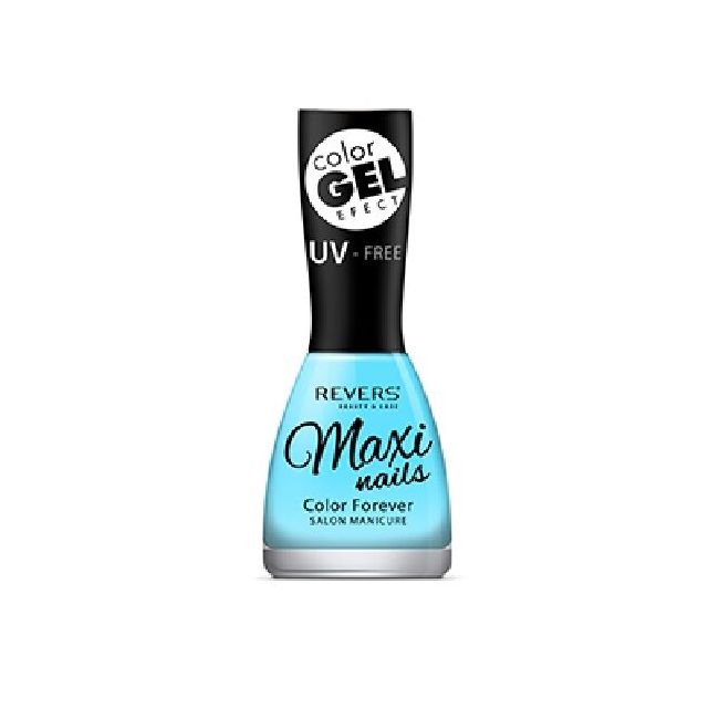 Lac de unghii cu efect de gel Maxi Color Gel, Revers, 15ml - Nr 086 Albastru