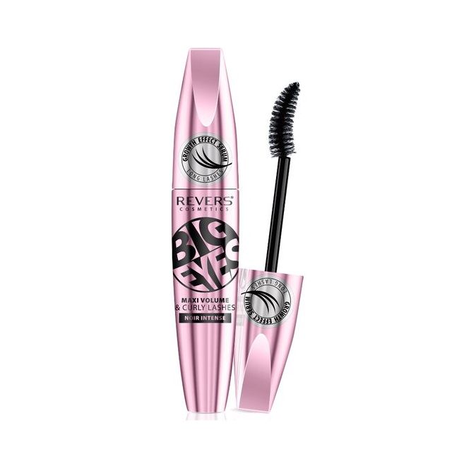 Mascara Big Eyes, Grow Effect, Volum si Curbare, Revers, negru intens, 12 ml