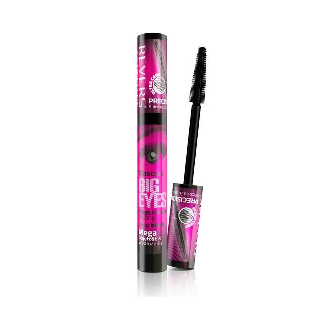 Mascara Big Eyes, Revers, Mega Volum si Alungire, negru, 10 ml