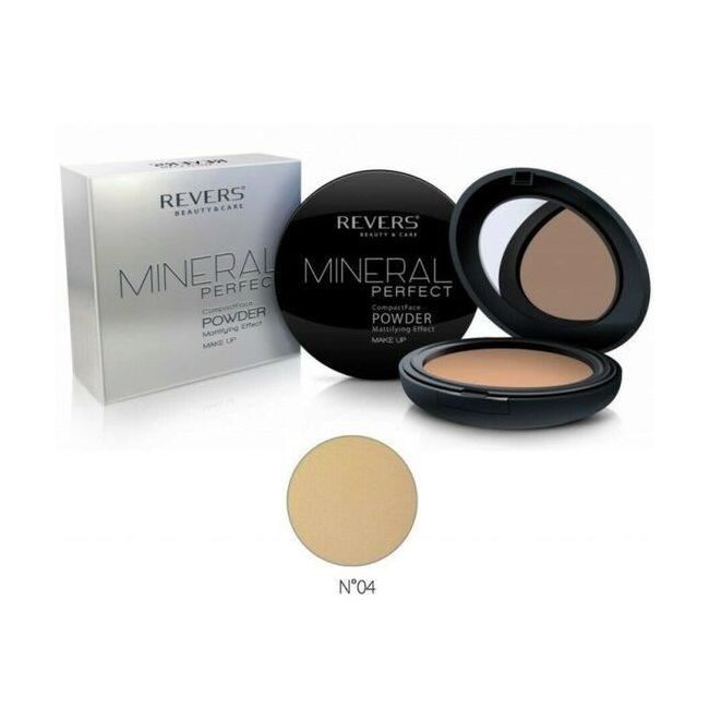 Pudra pentru fata, Compacta, Mineral Perfect, Revers,  04