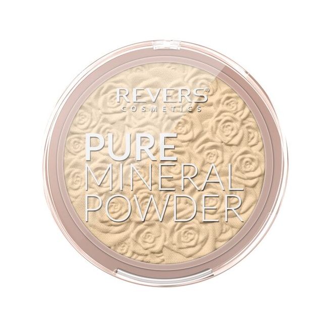 Pudra pentru fata, Compacta, Mineral Pure, Revers, 9g,  01