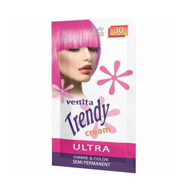Sampon Colorant si Nuantator, Trendy Cream, Venita, NR.30 - Candy Pink, 35g