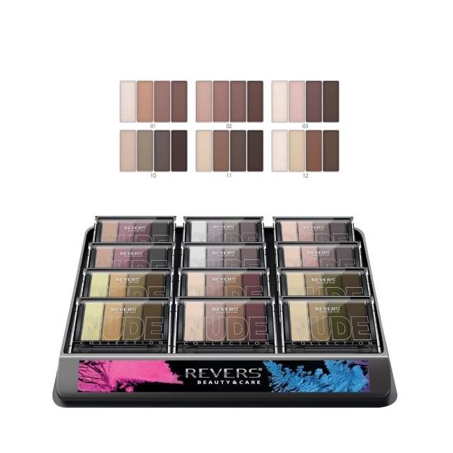 Set 12 bucati fard de pleoape Gallant, Nude Collection, Matte