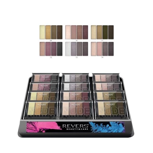 Set 12 bucati fard de pleoape Gallant, Nude Collection, Sidef