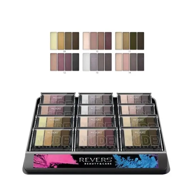Set 12 bucati fard de pleoape Gallant, Nude Collection, Sidef