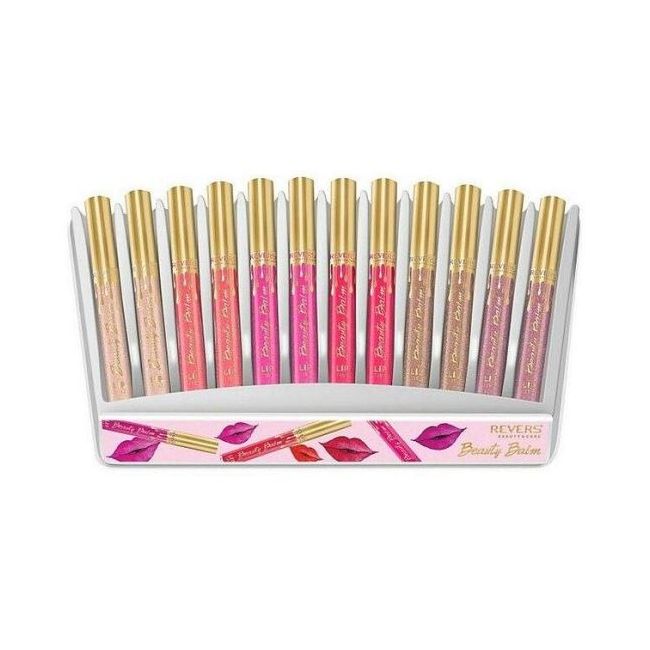 Set 12 bucati ruj lichid Beauty Balm, Revers