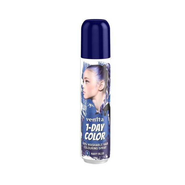 Spray colorant pentru par, fixativ, Venita, 1-Day Color, nr 05, Albastru marin