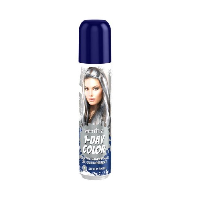 Spray colorant pentru par, fixativ, Venita, 1-Day Color, nr 06, Argintiu
