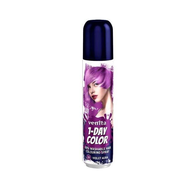 Spray colorant pentru par, fixativ, Venita, 1-Day Color, nr 10, Violet