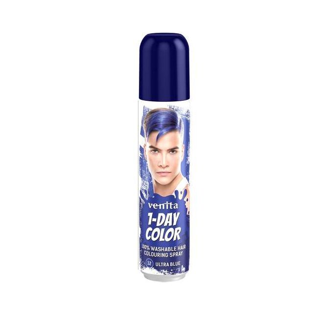 Spray colorant pentru par, fixativ, Venita, 1-Day Color, nr 12, Albastru