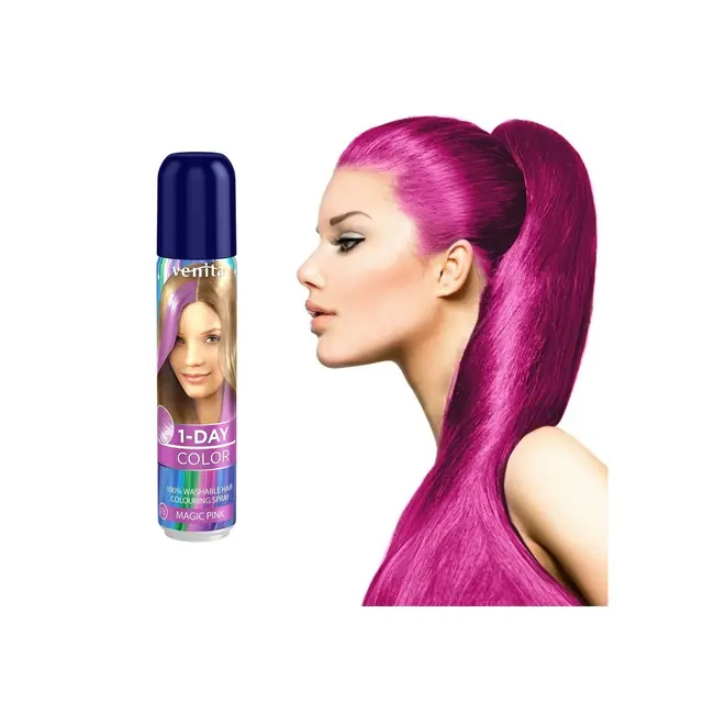 Spray colorant pentru par, fixativ, Venita, 1-Day Color, nr 13, Roz Magic
