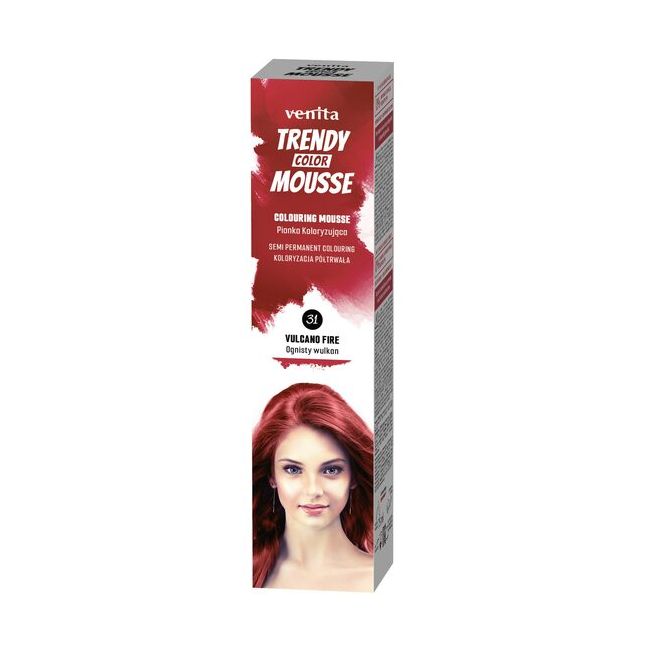 Spuma coloranta de par Trendy, Venita, nr 31, Volcano Fire, 75 ml