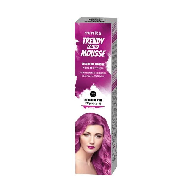 Spuma coloranta de par Trendy, Venita, nr 32, Intriguing Rose, roz inchis