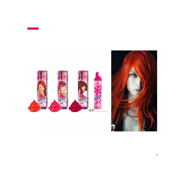 Spuma coloranta de par Trendy, Venita, nr 34, Light Red, rosu aprins