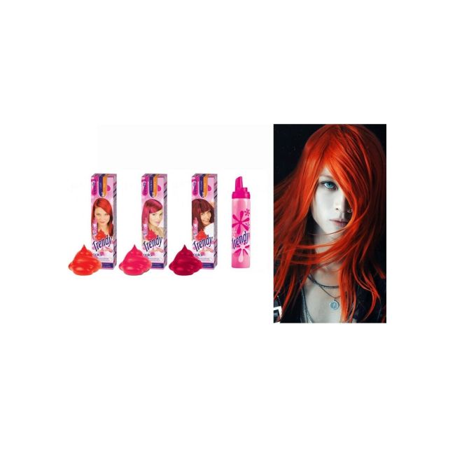 Spuma coloranta de par Trendy, Venita, nr 34, Light Red, rosu aprins
