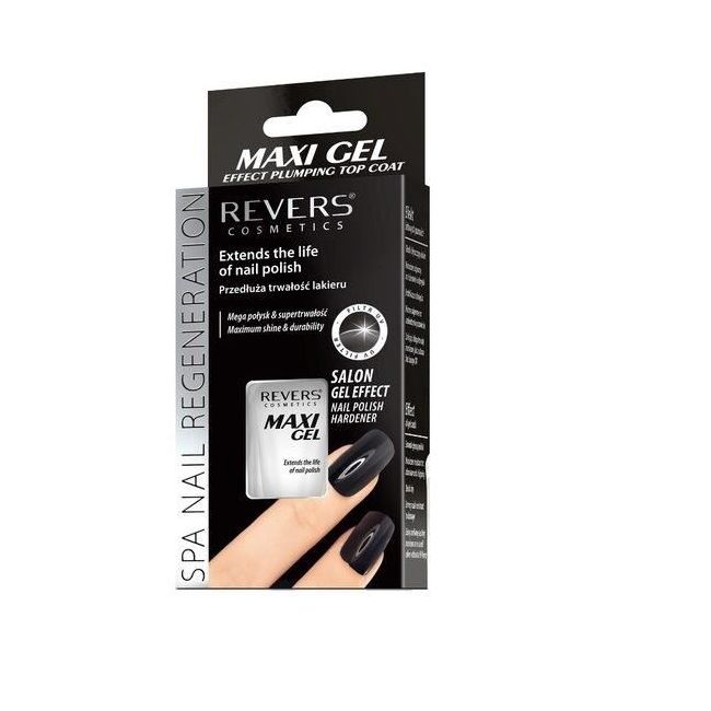 Top coat cu efect de gel si filtru UV, Maxi Gel Plumping Effect, Revers, 10ml