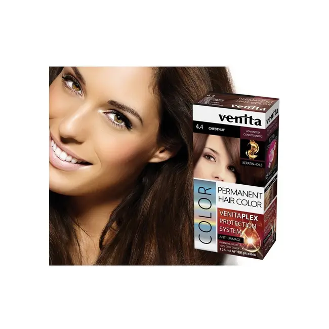 Vopsea de par permanenta, Venita Plex, 125 ml, Nr 3.0, Negru Ciocolatiu, 125ml