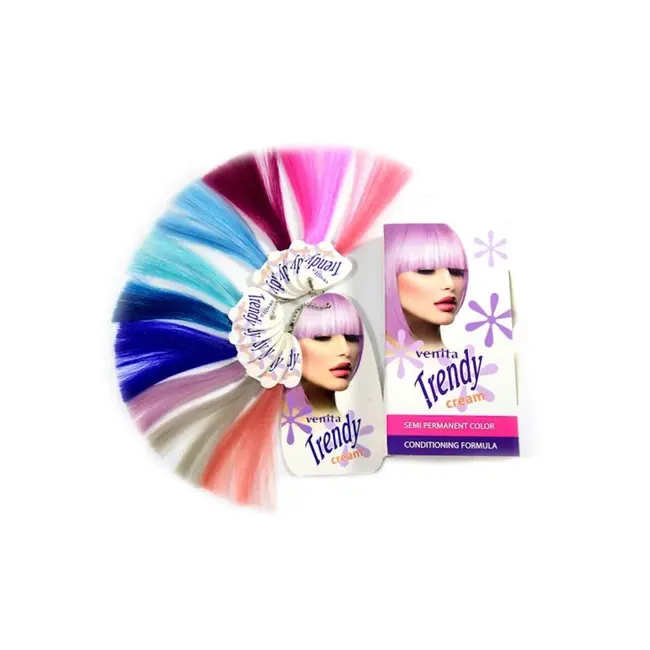 Vopsea de par semipermanenta, Trendy Cream Ultra, Venita, Nr. 35, Azure blue