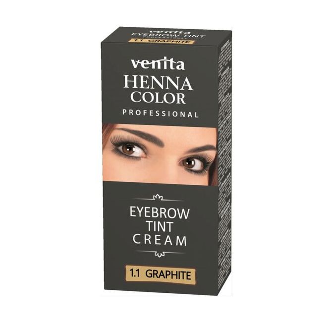 Vopsea de sprancene Crema Henna, Graphite, 1.1, Venita, 15ml
