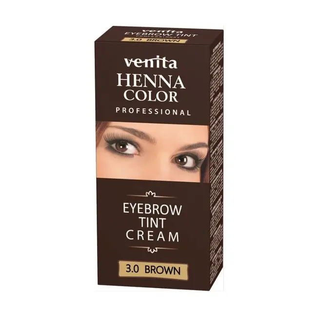 Vopsea de sprancene Crema Henna, Venita, Maro Inchis, 3.0, 15ml