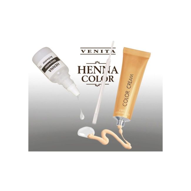 Vopsea de sprancene Crema Henna, Venita, Maro Inchis, 3.0, 15ml