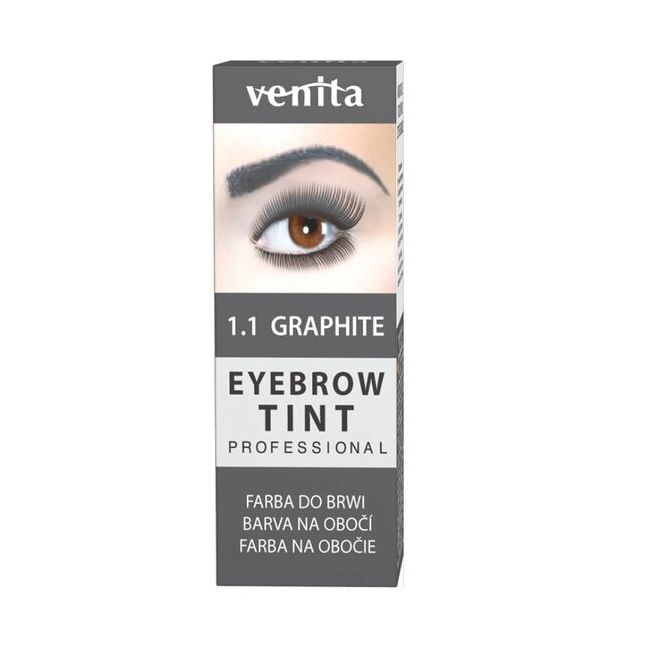 Vopsea de sprancene Professional, Pulbere Henna, Graphite, 1.1, Venita, 5gr + 5gr