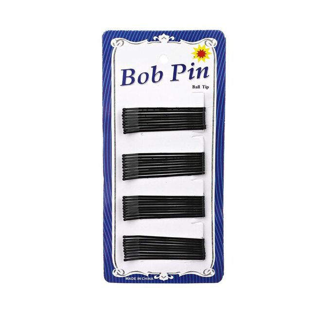 Agrafe pentru par Bob Pin, Negre, 6.2cm