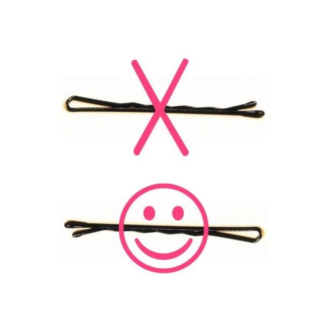 Agrafe pentru par Bob Pin, Negre, 6.2cm