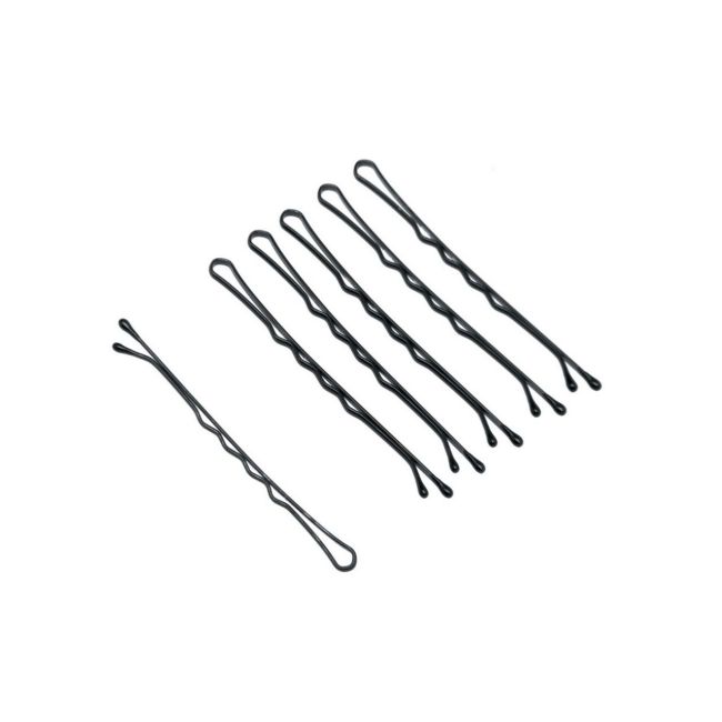 Agrafe pentru par Bob Pin, Negre, 6.2cm