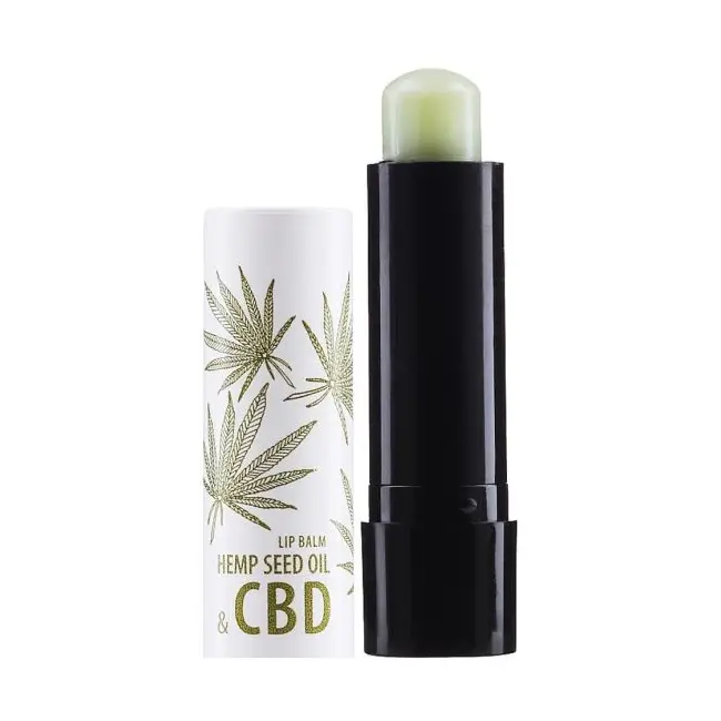 Balsam de buze hrănitor cu ulei natural de c&acirc;nepă cu CBD, Revers, vegan,4g