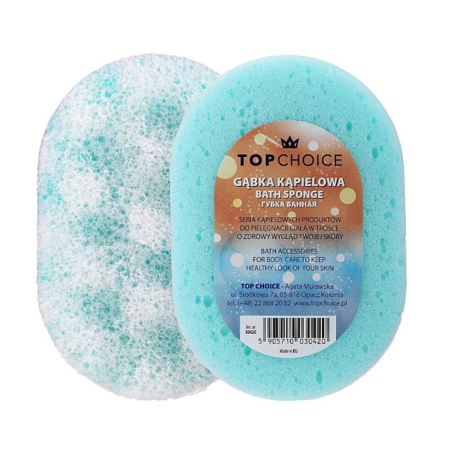 Burete de baie, Top Choice, oval, exfoliant