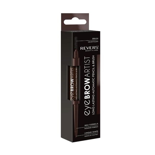 Contur sprancene automat, tip marker, cu pensula speciala, Eye Brow Artist, Revers, maro inchis